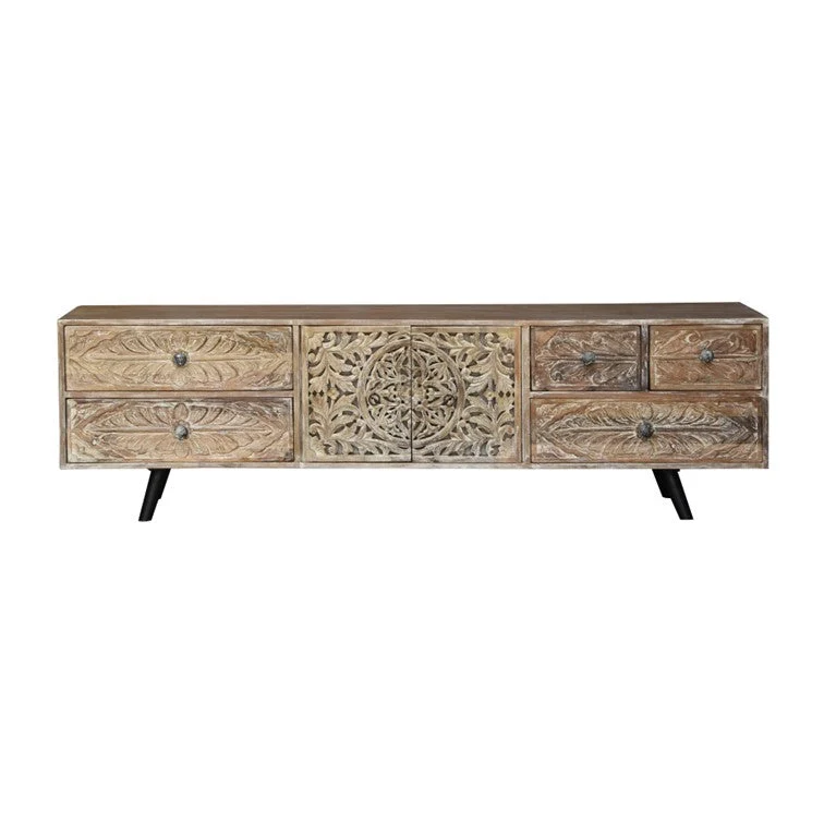 Amy Solid Indian wood TV Console– Celson PTE Ltd