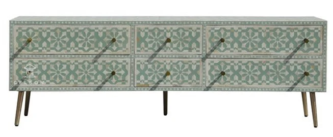 Jessica _Bone Inlay 6 Drawer TV Unit_TV Console
– Celson PTE Ltd