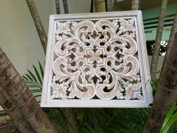 Janet White Wooden Carving Wall Panel
– Celson PTE Ltd 2