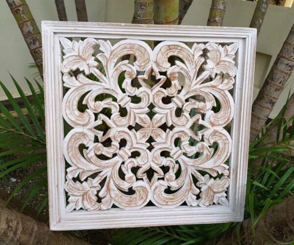 Janet White Wooden Carving Wall Panel
– Celson PTE Ltd 4