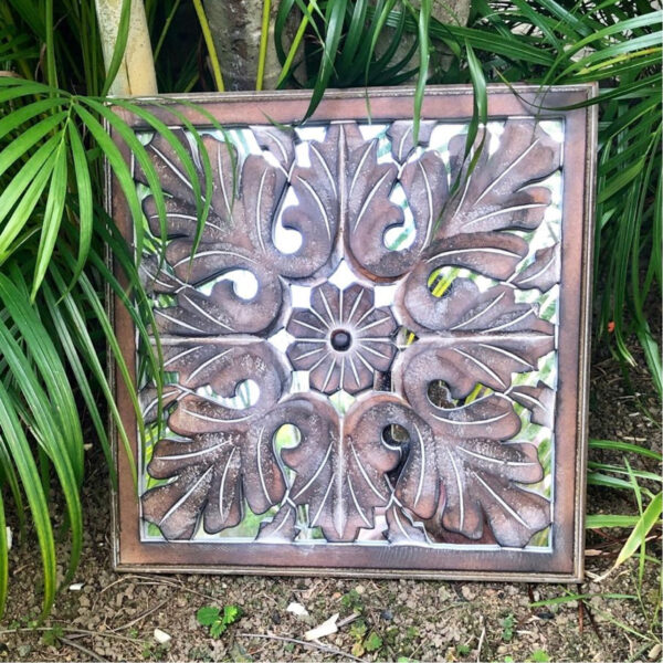 Jocko Grey Wooden with Back Mirror Carving Wall Panel
– Celson PTE Ltd 1