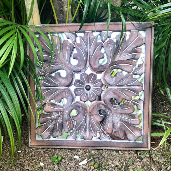 Jocko Grey Wooden with Back Mirror Carving Wall Panel
– Celson PTE Ltd