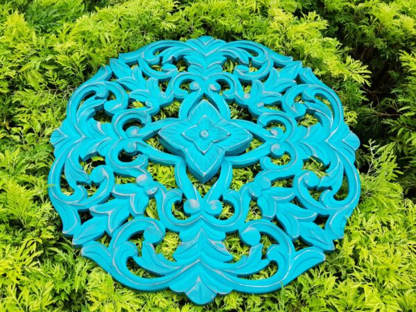 Lisa B Aqua Blue Wooden Carving Wall Panel
– Celson PTE Ltd 6