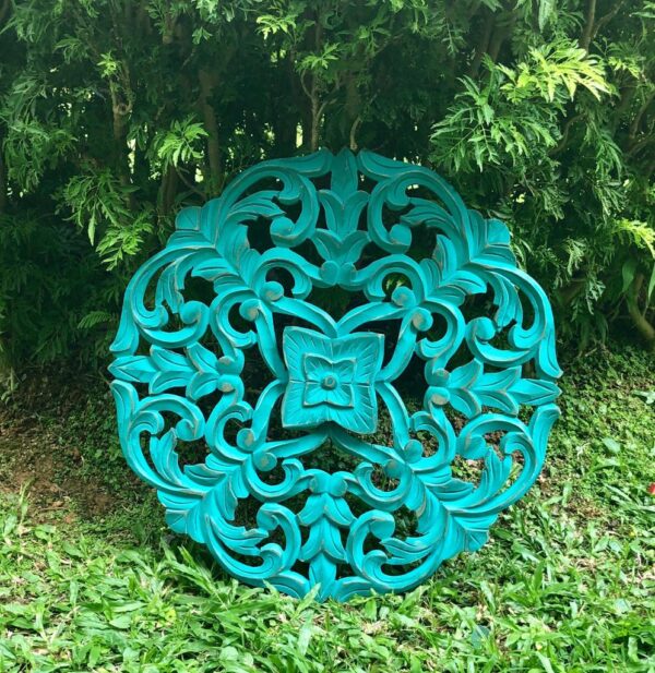 Lisa B Aqua Blue Wooden Carving Wall Panel
– Celson PTE Ltd 1