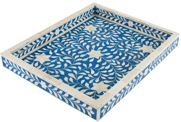 Vincent Bone Inlay Tray with Floral Pattern_ 41 x 30 cm
– Celson PTE Ltd