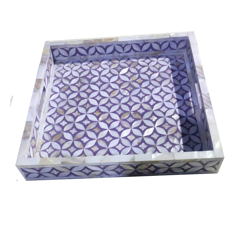 Jaroslaw_Mother of Pearl floral Inlay Tray_35 x 35 cm
– Celson PTE Ltd