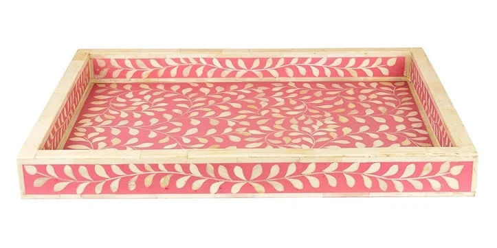 Yashi Bone Inlay Tray with Floral Pattern_ 45 x 35 cm
– Celson PTE Ltd