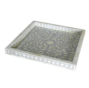 Lara Bone Inlay Square Floral Pattern Tray _40 x 40 cm
– Celson PTE Ltd