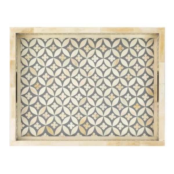 Leon Bone Inlay Tray Geometrical Pattern Tray _45 x 30 cm
– Celson PTE Ltd