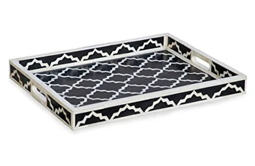 Navya Bone Inlay Tray with Moroccan Pattern _45 x 30 cm
– Celson PTE Ltd