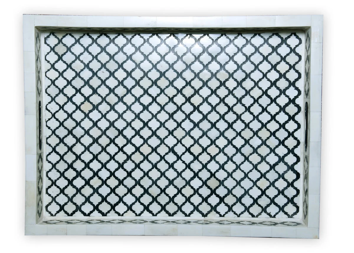 Viola Bone Inlay Tray Geometrical Pattern Tray _45 x 35 cm
– Celson PTE Ltd